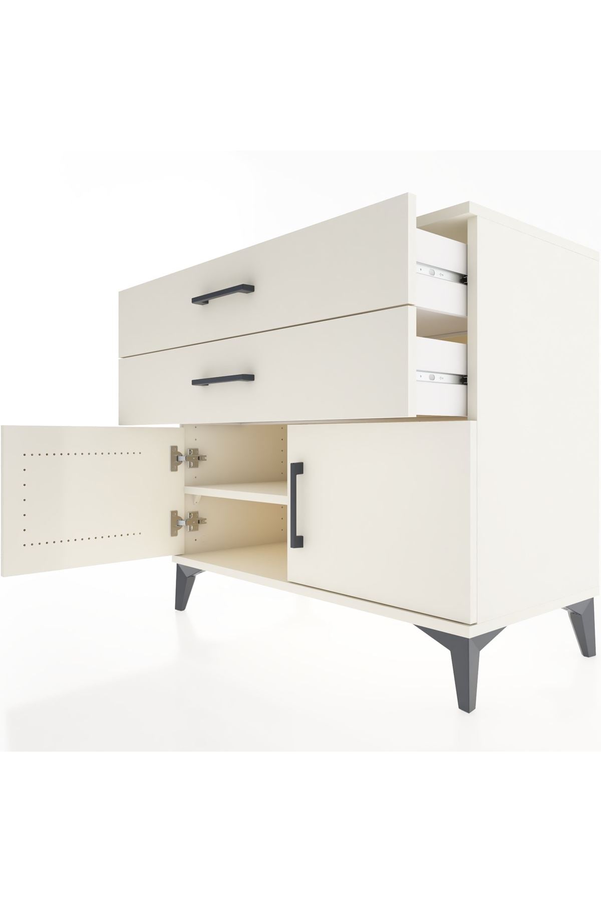 Hyperion Şifonyer Tek Raflı 2 Çekmeceli 2 Kapaklı 88x44x80 Aytaşı-Aytaşı