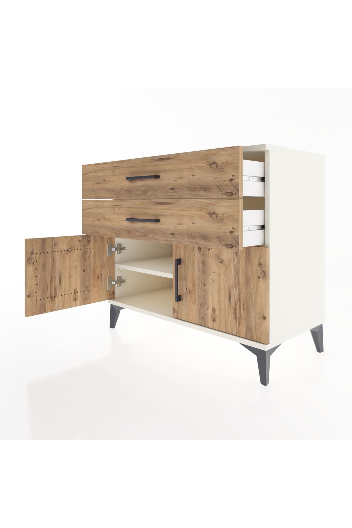 Hyperion Şifonyer Tek Raflı 2 Çekmeceli 2 Kapaklı 88x44x80 Aytaşı-Çam