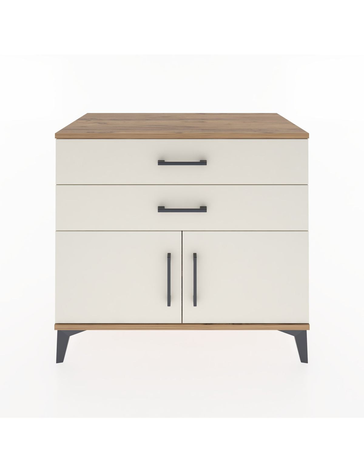 Hyperion Şifonyer Tek Raflı 2 Çekmeceli 2 Kapaklı 88x44x80 Çam-Aytaşı