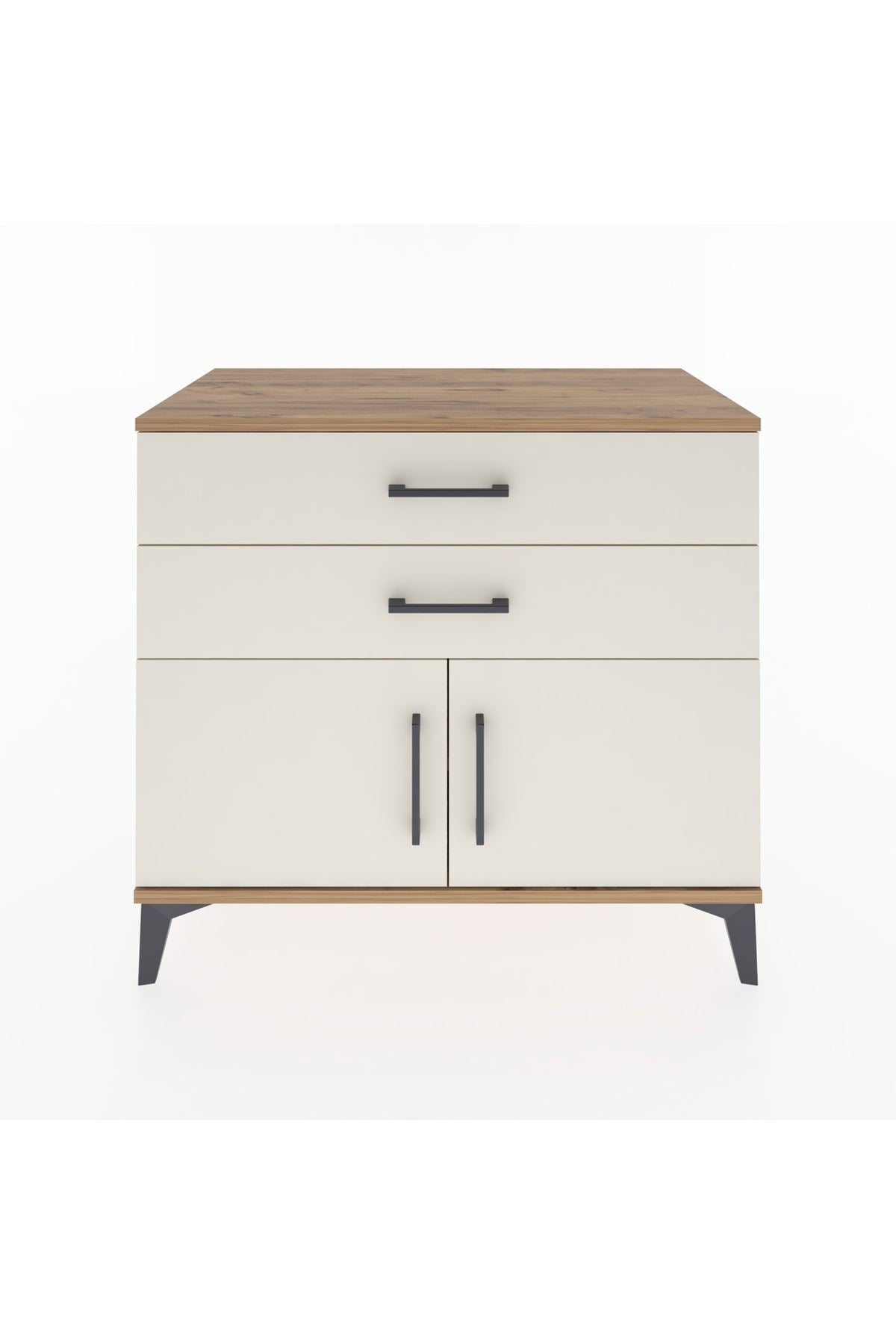 Hyperion Şifonyer Tek Raflı 2 Çekmeceli 2 Kapaklı 88x44x80 Çam-Aytaşı