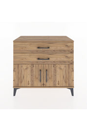 Hyperion Şifonyer Tek Raflı 2 Çekmeceli 2 Kapaklı 88x44x80 Çam-Çam