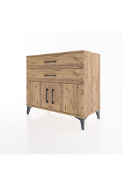 Hyperion Şifonyer Tek Raflı 2 Çekmeceli 2 Kapaklı 88x44x80 Çam-Çam