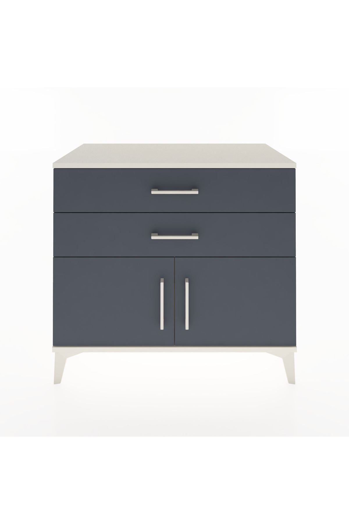 Hyperion Şifonyer 2 Çekmeceli 2 Kapaklı 88x44x80 Aytaşı-Antrasit