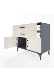 Hyperion Şifonyer 2 Çekmeceli 2 Kapaklı 88x44x80 Antrasit-Aytaşı