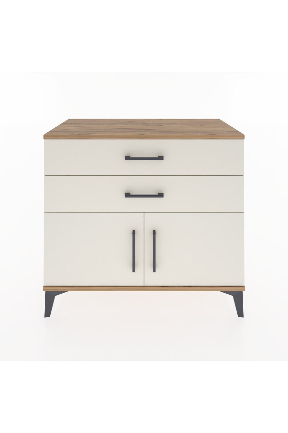 Hyperion Şifonyer 2 Çekmeceli 2 Kapaklı 88x44x80 Çam-Aytaşı