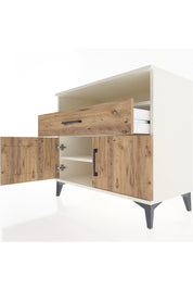 Hyperion Şifonyer 2 Raflı Tek Çekmeceli 2 Kapaklı 88x44x80 Aytaşı-Çam