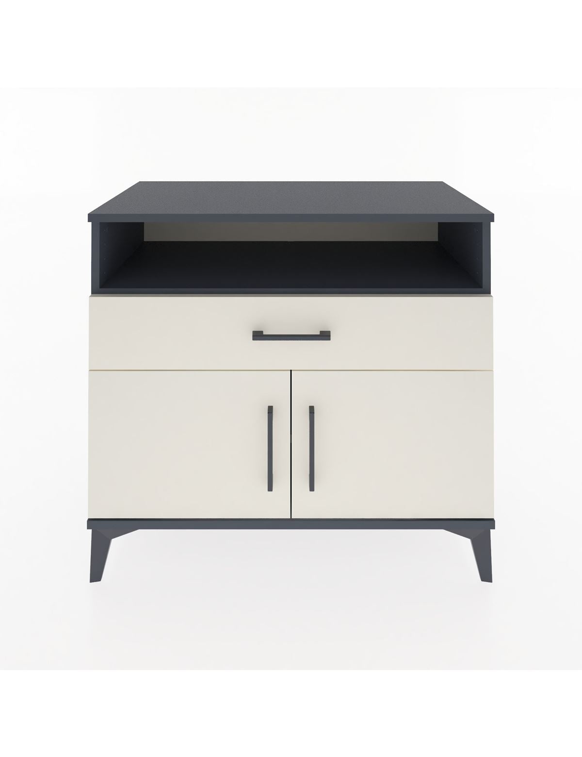 Hyperion Şifonyer 2 Raflı Tek Çekmeceli 2 Kapaklı 88x44x80 Antrasit-Aytaşı