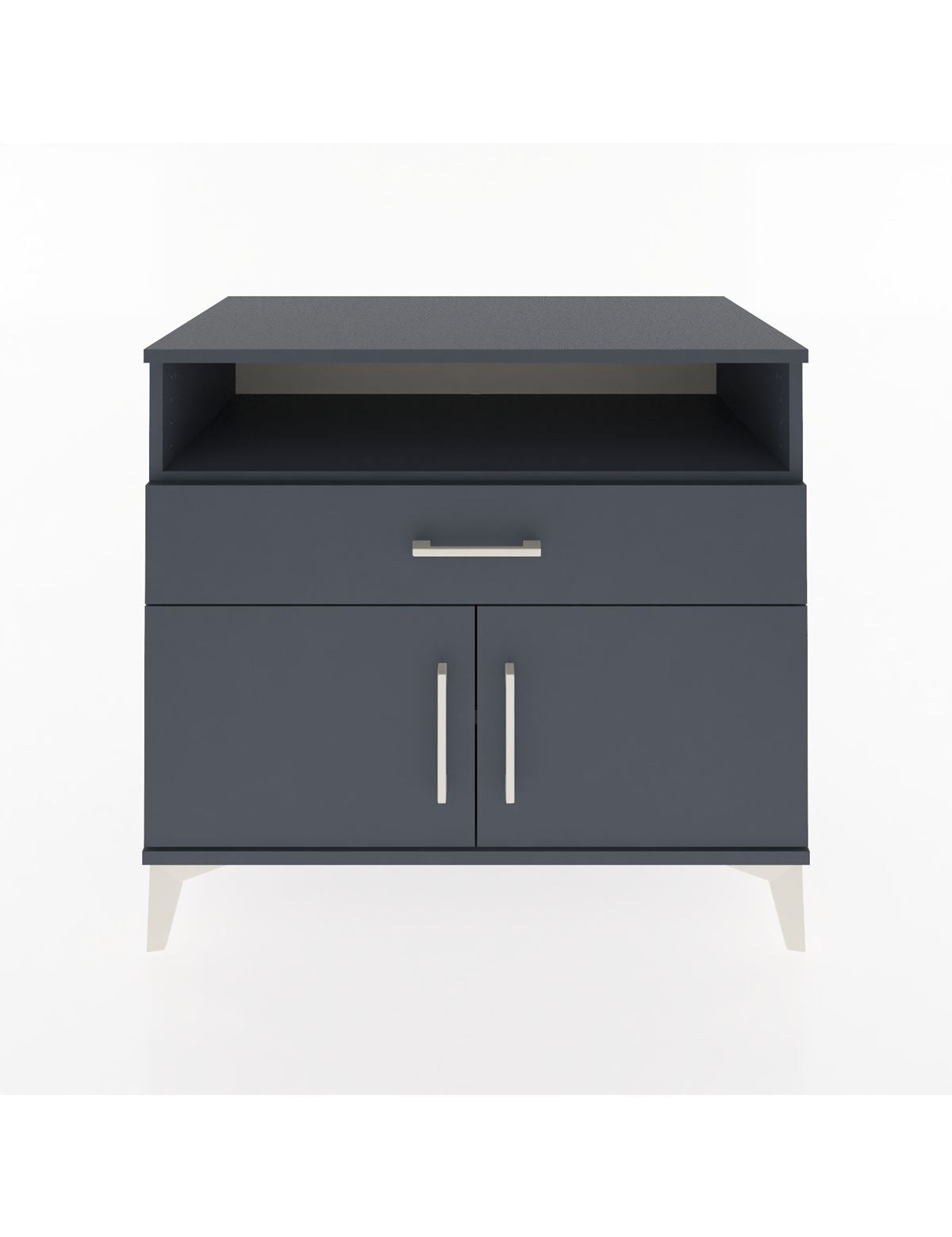 Hyperion Şifonyer 2 Raflı Tek Çekmeceli 2 Kapaklı 88x44x80 Antrasit-Antrasit