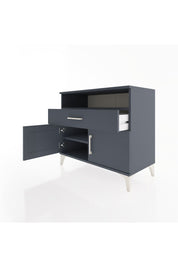 Hyperion Şifonyer 2 Raflı Tek Çekmeceli 2 Kapaklı 88x44x80 Antrasit-Antrasit