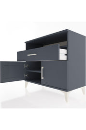 Hyperion Şifonyer 2 Raflı Tek Çekmeceli 2 Kapaklı 88x44x80 Antrasit-Antrasit
