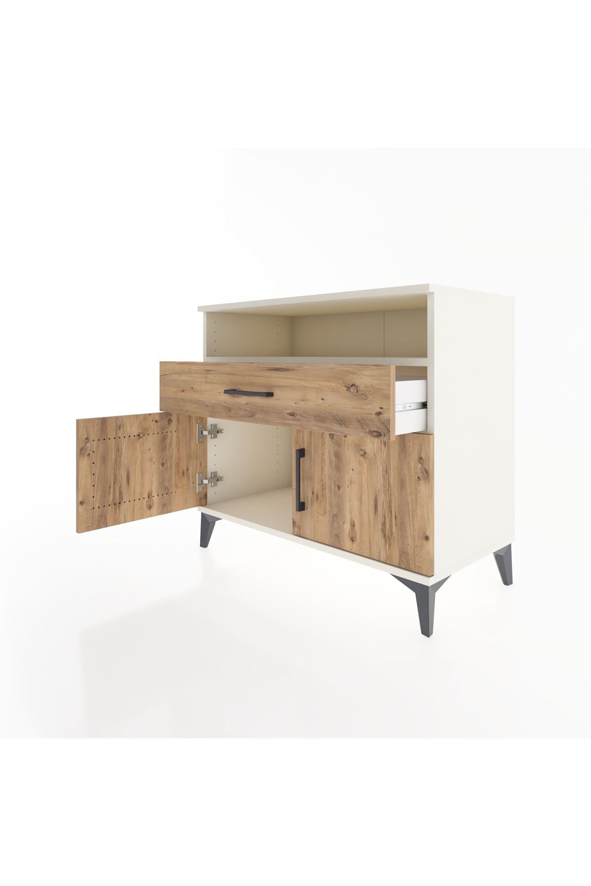 Hyperion Şifonyer Tek Raflı Tek Çekmeceli 2 Kapaklı 88x44x80 Aytaşı-Çam