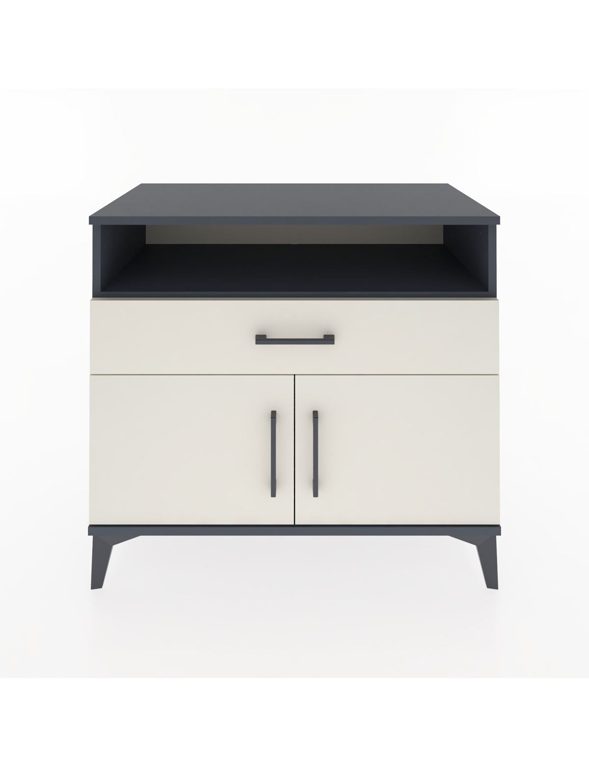 Hyperion Şifonyer Tek Raflı Tek Çekmeceli 2 Kapaklı 88x44x80 Antrasit-Aytaşı