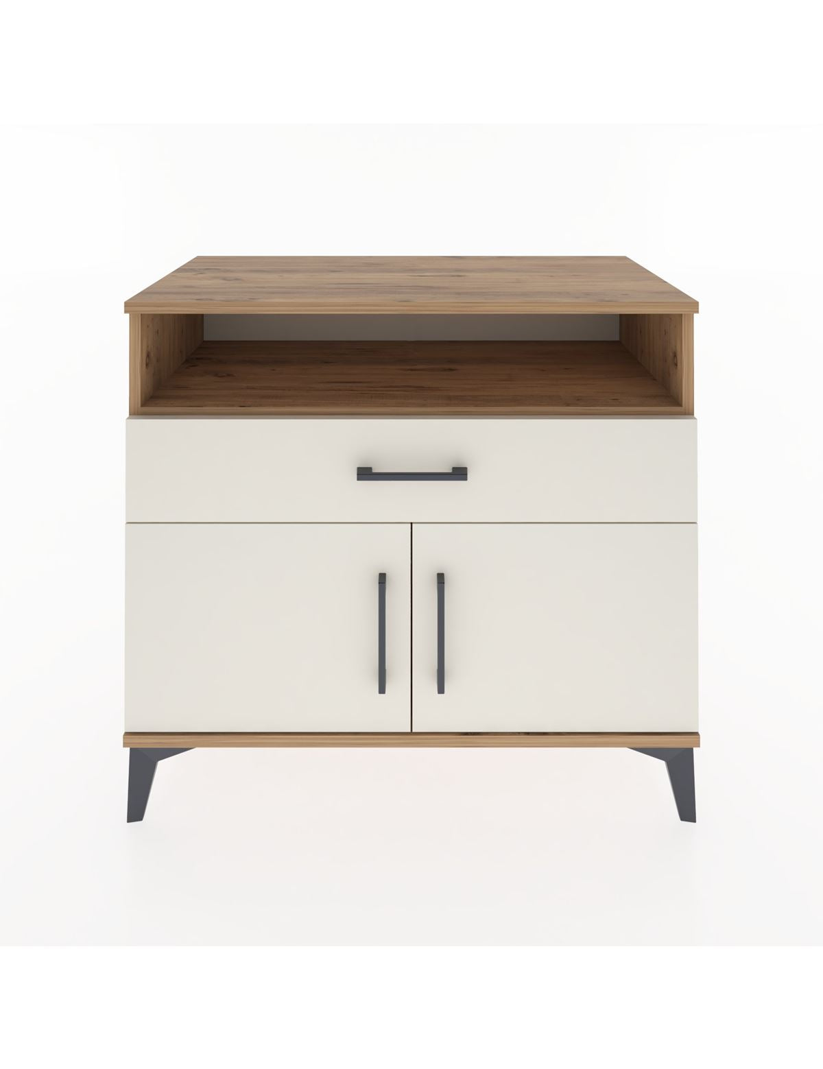 Hyperion Şifonyer Tek Raflı Tek Çekmeceli 2 Kapaklı 88x44x80 Çam-Aytaşı