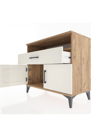 Hyperion Şifonyer Tek Raflı Tek Çekmeceli 2 Kapaklı 88x44x80 Çam-Aytaşı