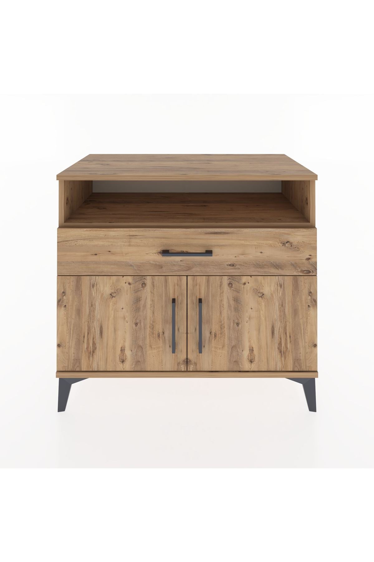 Hyperion Şifonyer Tek Raflı Tek Çekmeceli 2 Kapaklı 88x44x80 Çam-Çam