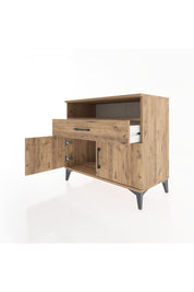 Hyperion Şifonyer Tek Raflı Tek Çekmeceli 2 Kapaklı 88x44x80 Çam-Çam