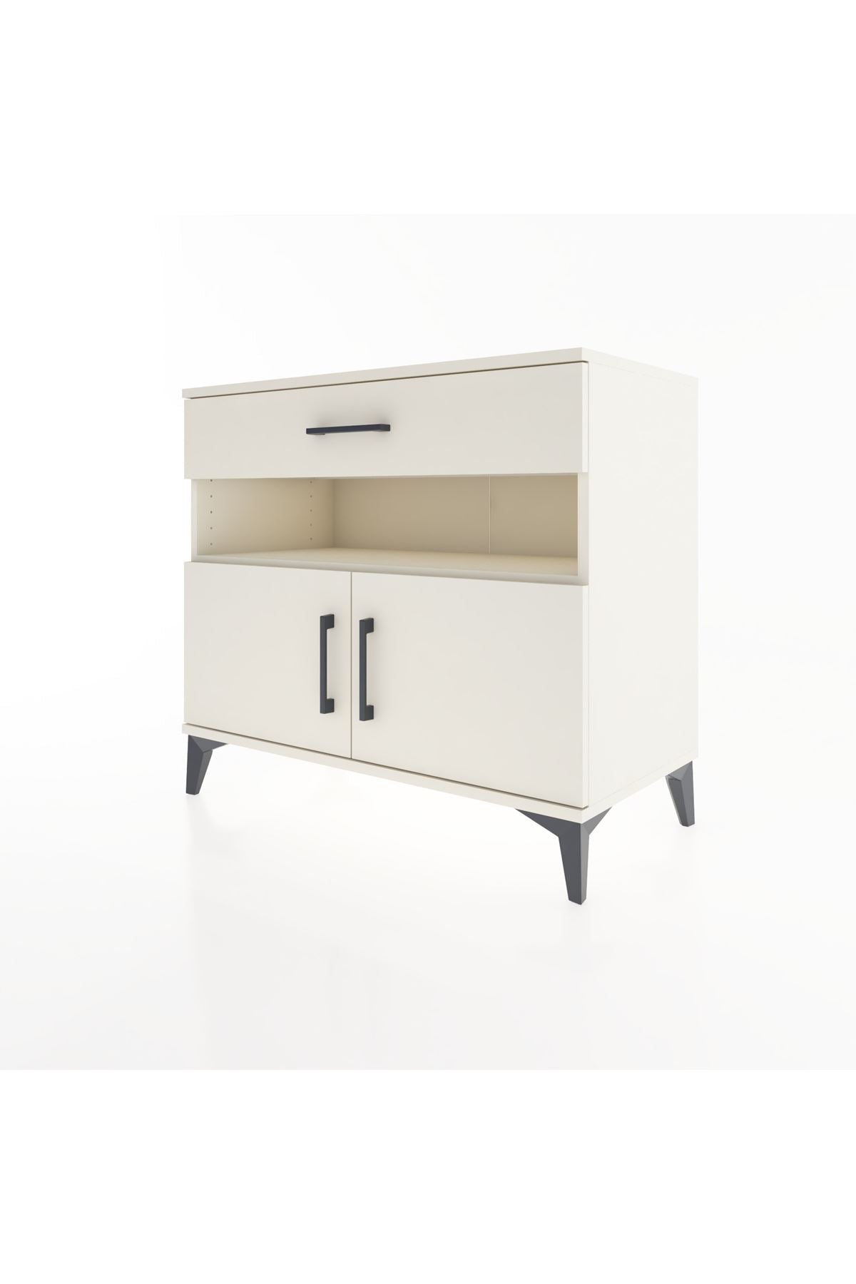 Hyperion Şifonyer 2 Raflı Tek Çekmeceli 2 Kapaklı 88x44x80 Aytaşı-Aytaşı