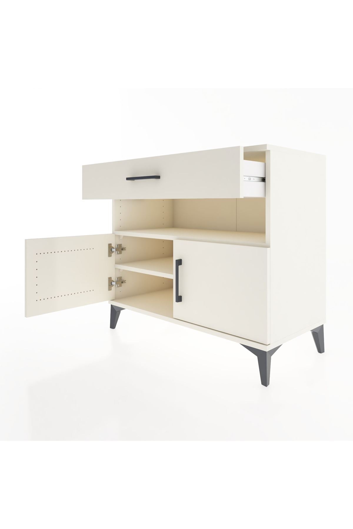 Hyperion Şifonyer 2 Raflı Tek Çekmeceli 2 Kapaklı 88x44x80 Aytaşı-Aytaşı