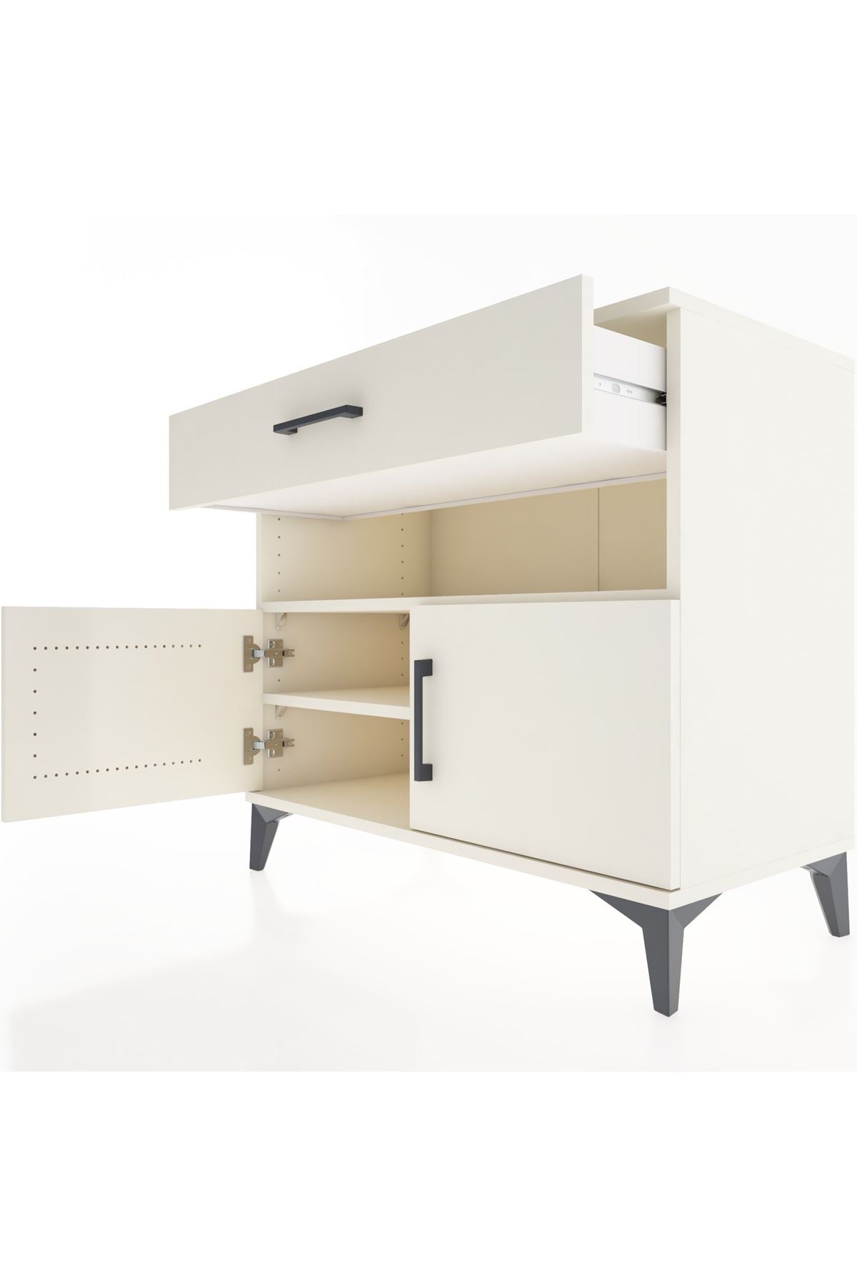 Hyperion Şifonyer 2 Raflı Tek Çekmeceli 2 Kapaklı 88x44x80 Aytaşı-Aytaşı