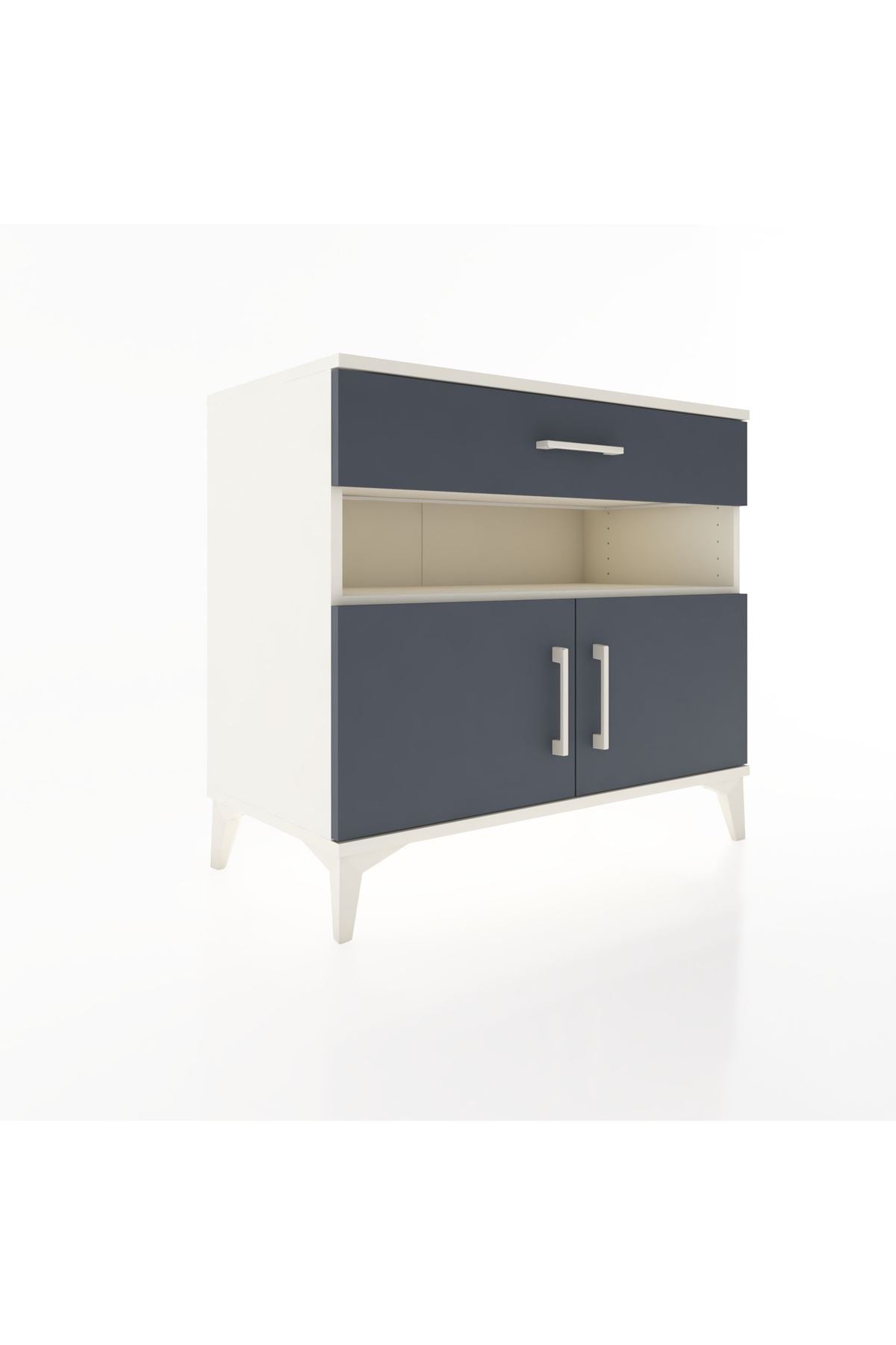 Hyperion Şifonyer 2 Raflı Tek Çekmeceli 2 Kapaklı 88x44x80 Aytaşı-Antrasit