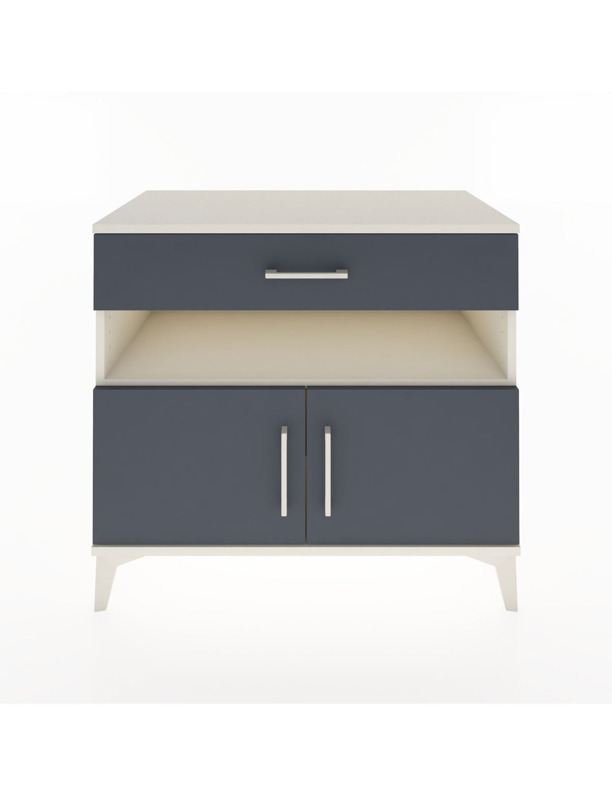 Hyperion Şifonyer 2 Raflı Tek Çekmeceli 2 Kapaklı 88x44x80 Aytaşı-Antrasit