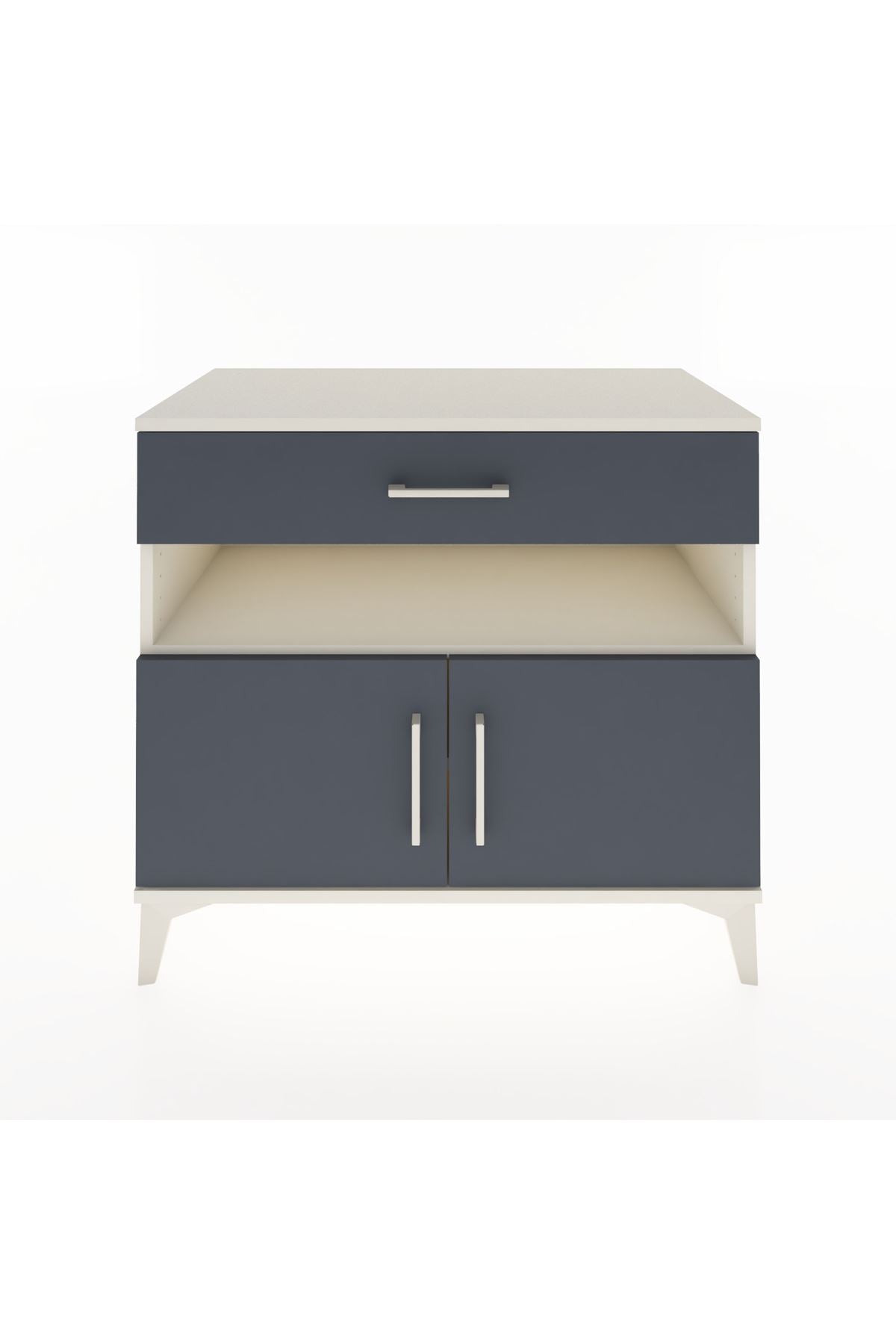 Hyperion Şifonyer 2 Raflı Tek Çekmeceli 2 Kapaklı 88x44x80 Aytaşı-Antrasit