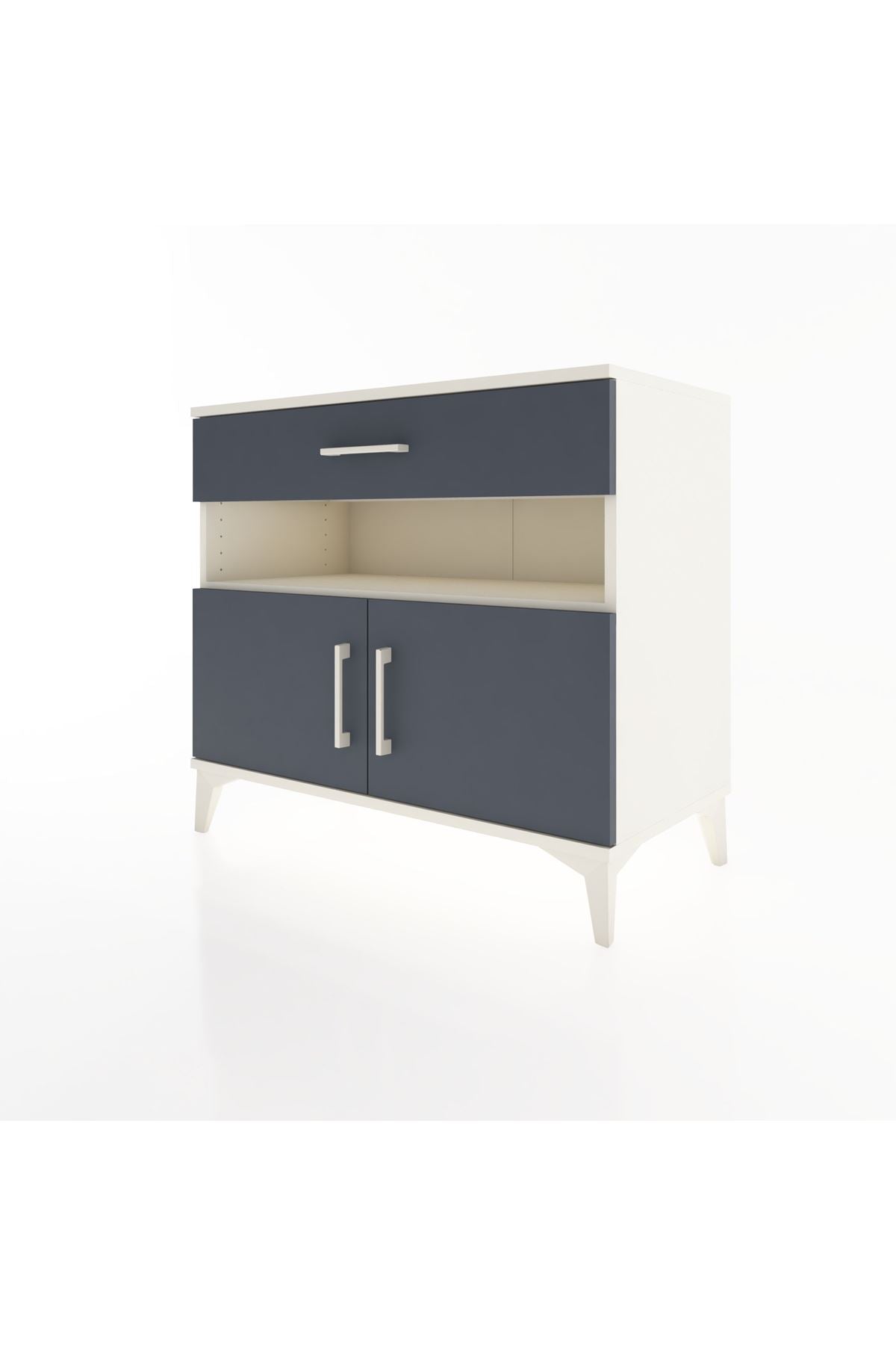 Hyperion Şifonyer 2 Raflı Tek Çekmeceli 2 Kapaklı 88x44x80 Aytaşı-Antrasit