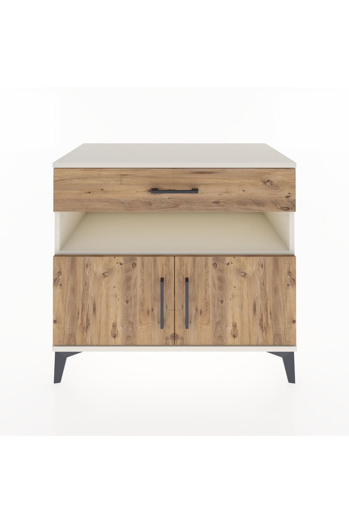 Hyperion Şifonyer 2 Raflı Tek Çekmeceli 2 Kapaklı 88x44x80 Aytaşı-Çam