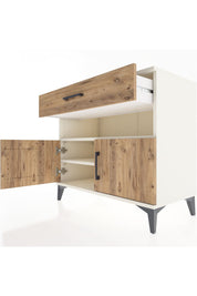 Hyperion Şifonyer 2 Raflı Tek Çekmeceli 2 Kapaklı 88x44x80 Aytaşı-Çam