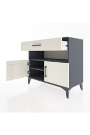 Hyperion Şifonyer 2 Raflı Tek Çekmeceli 2 Kapaklı 88x44x80 Antrasit-Aytaşı