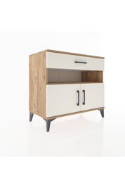 Hyperion Şifonyer 2 Raflı Tek Çekmeceli 2 Kapaklı 88x44x80 Çam-Aytaşı