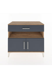 Hyperion Şifonyer 2 Raflı Tek Çekmeceli 2 Kapaklı 88x44x80 Çam-Antrasit