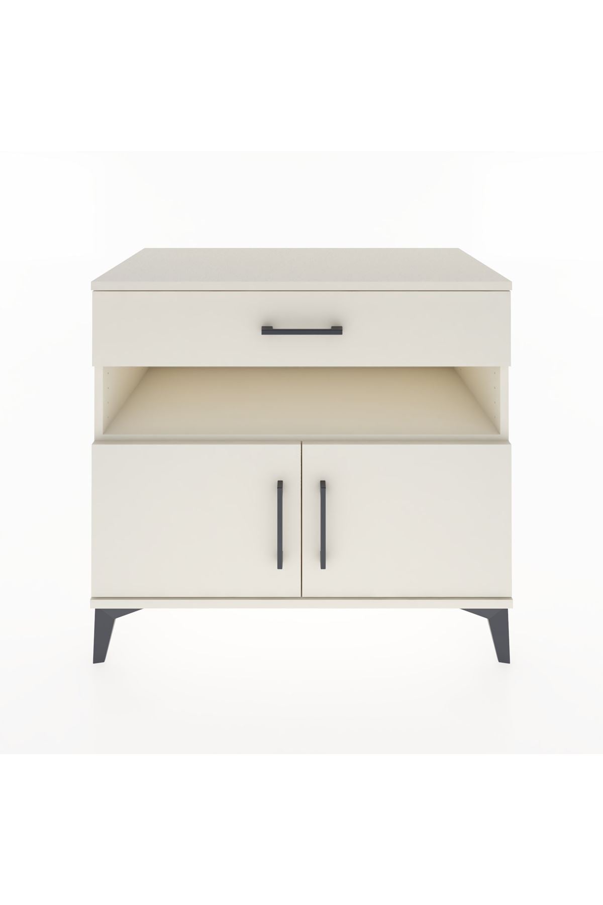 Hyperion Şifonyer Tek Raflı Tek Çekmeceli 2 Kapaklı 88x44x80 Aytaşı-Aytaşı