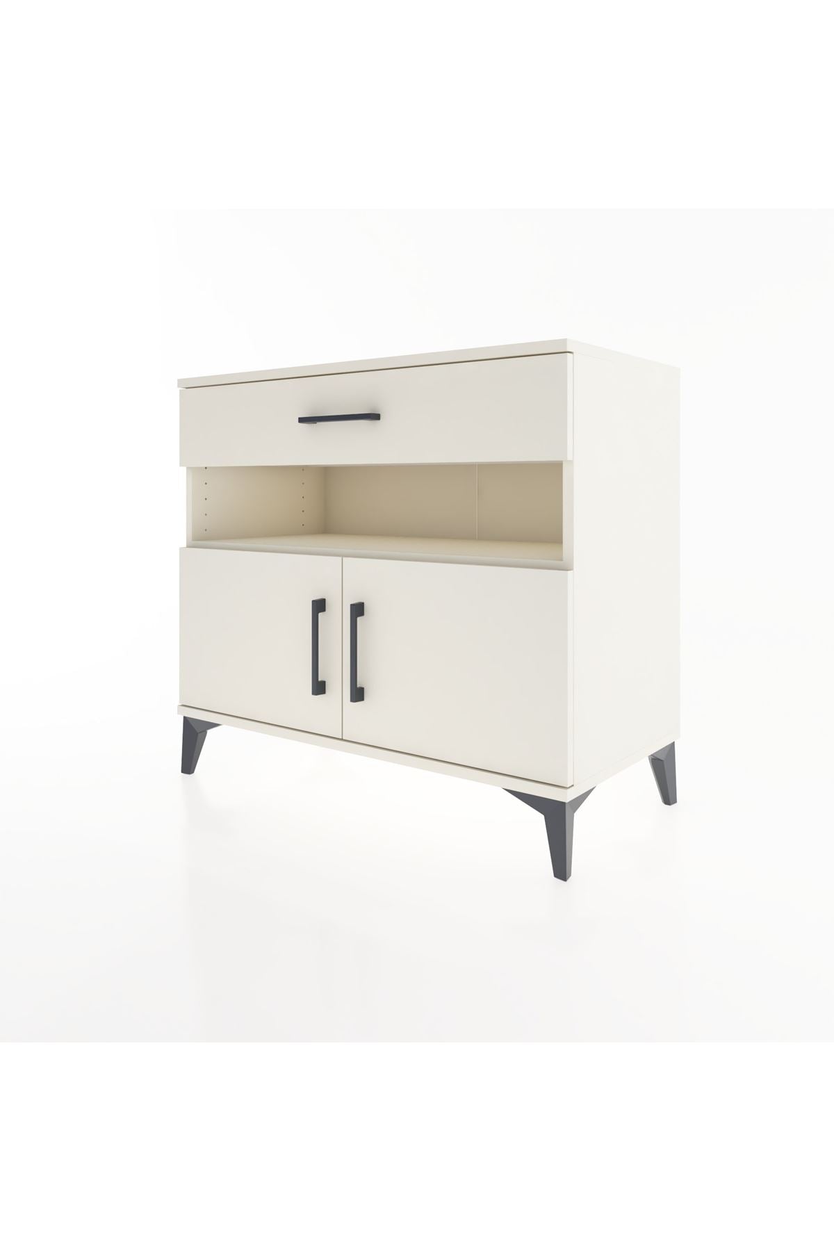 Hyperion Şifonyer Tek Raflı Tek Çekmeceli 2 Kapaklı 88x44x80 Aytaşı-Aytaşı