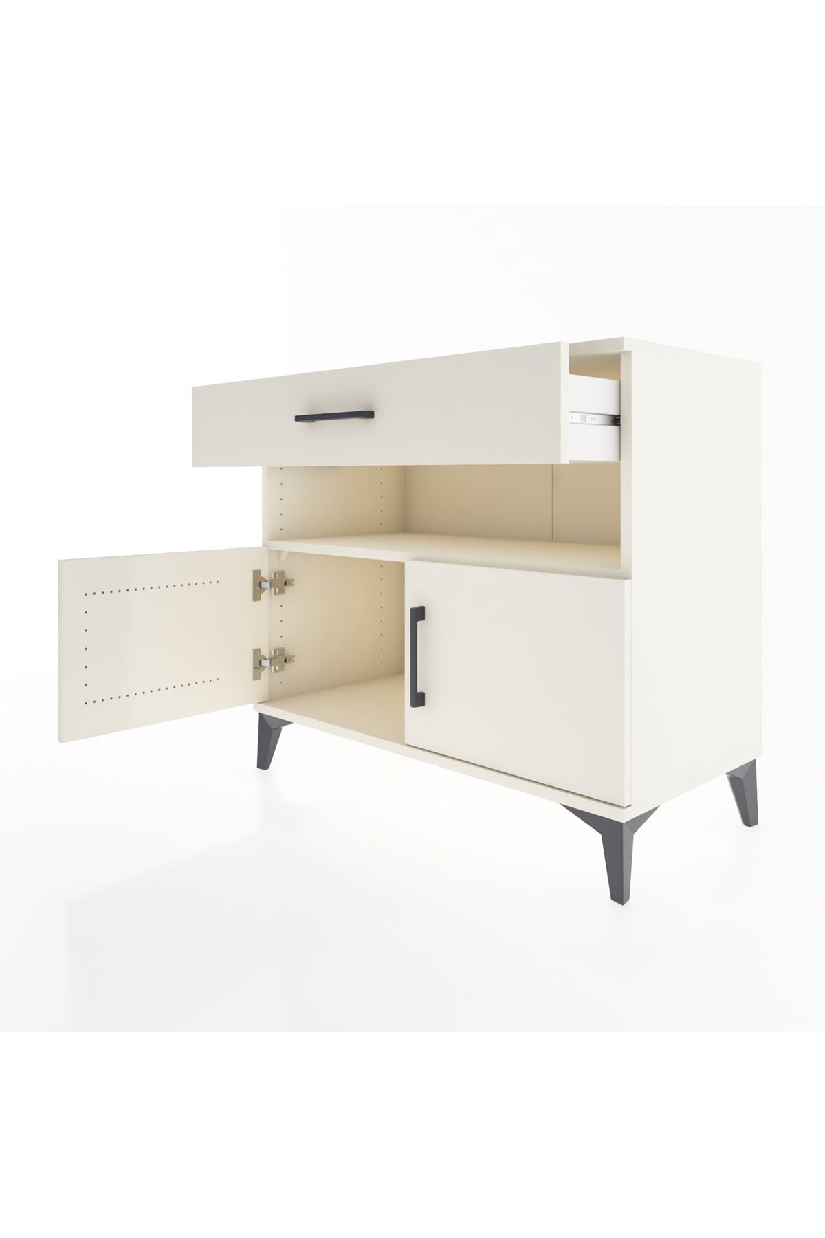 Hyperion Şifonyer Tek Raflı Tek Çekmeceli 2 Kapaklı 88x44x80 Aytaşı-Aytaşı