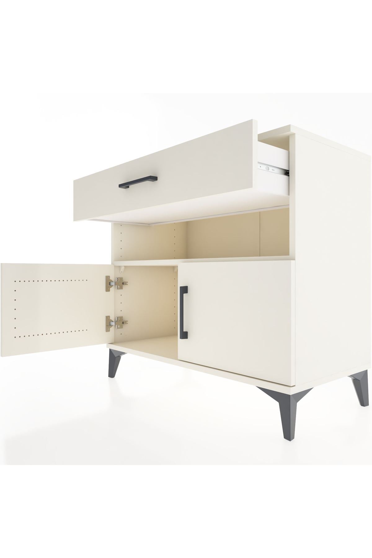 Hyperion Şifonyer Tek Raflı Tek Çekmeceli 2 Kapaklı 88x44x80 Aytaşı-Aytaşı