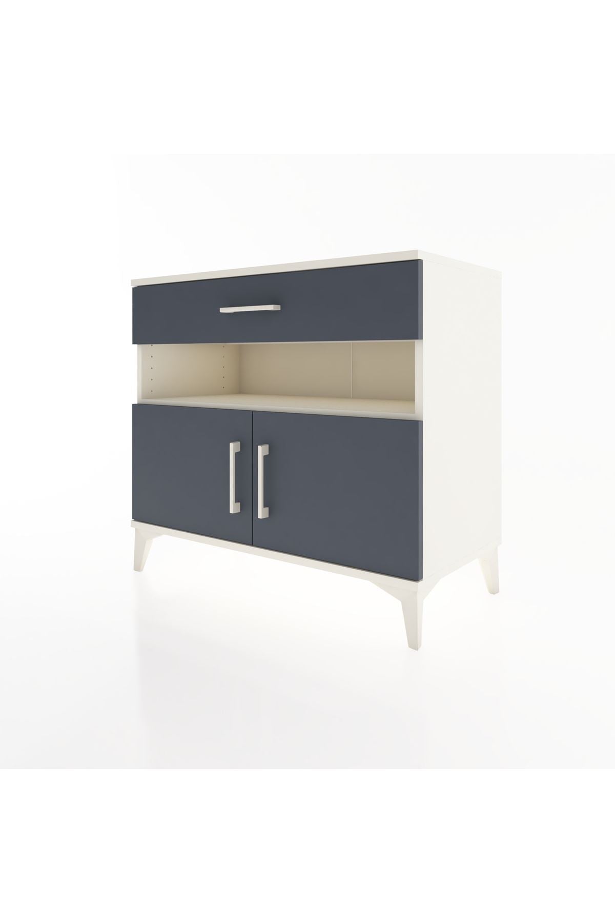 Hyperion Şifonyer Tek Raflı Tek Çekmeceli 2 Kapaklı 88x44x80 Aytaşı-Antrasit