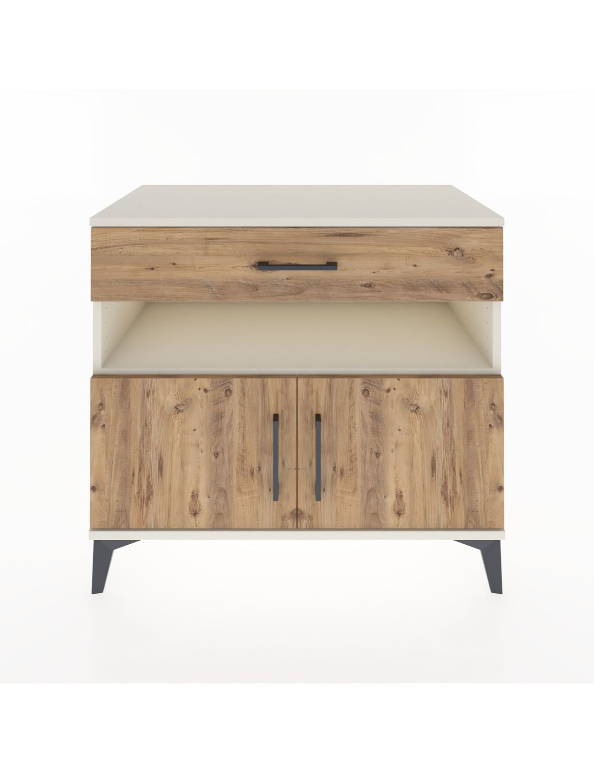 Hyperion Şifonyer Tek Raflı Tek Çekmeceli 2 Kapaklı 88x44x80 Aytaşı-Çam