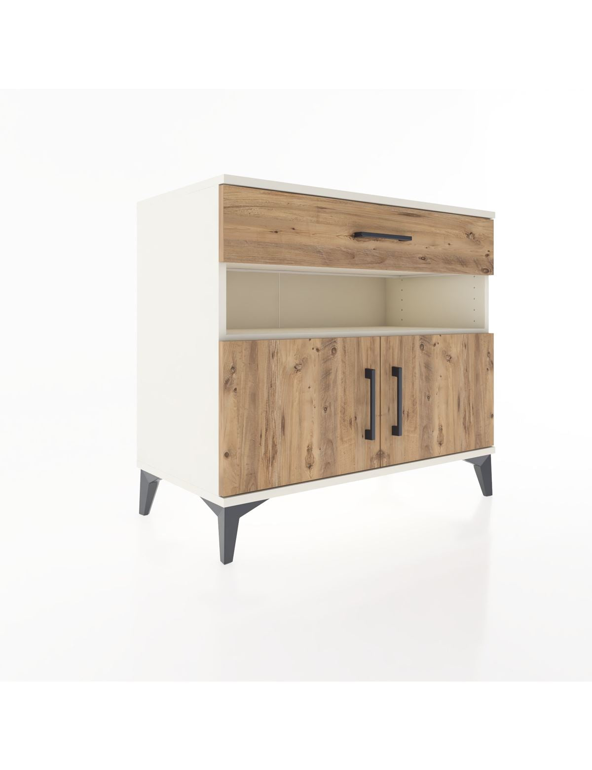 Hyperion Şifonyer Tek Raflı Tek Çekmeceli 2 Kapaklı 88x44x80 Aytaşı-Çam