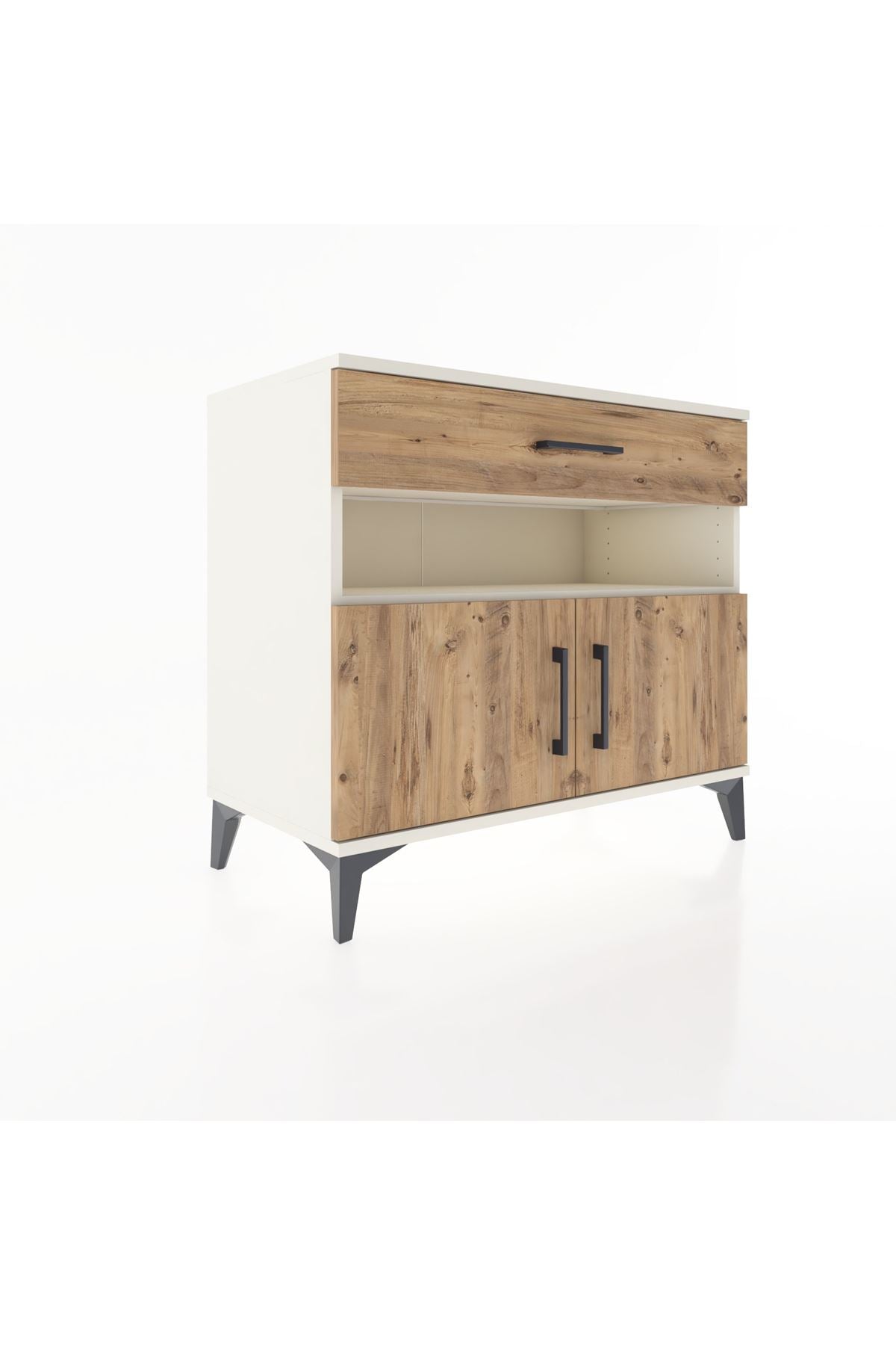 Hyperion Şifonyer Tek Raflı Tek Çekmeceli 2 Kapaklı 88x44x80 Aytaşı-Çam