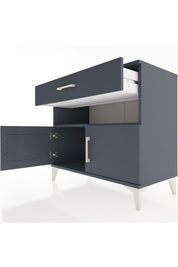 Hyperion Şifonyer Tek Raflı Tek Çekmeceli 2 Kapaklı 88x44x80 Antrasit-Antrasit