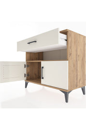 Hyperion Şifonyer Tek Raflı Tek Çekmeceli 2 Kapaklı 88x44x80 Çam-Aytaşı