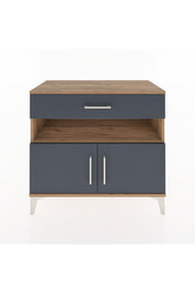 Hyperion Şifonyer Tek Raflı Tek Çekmeceli 2 Kapaklı 88x44x80 Çam-Antrasit