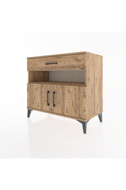 Hyperion Şifonyer Tek Raflı Tek Çekmeceli 2 Kapaklı 88x44x80 Çam-Çam