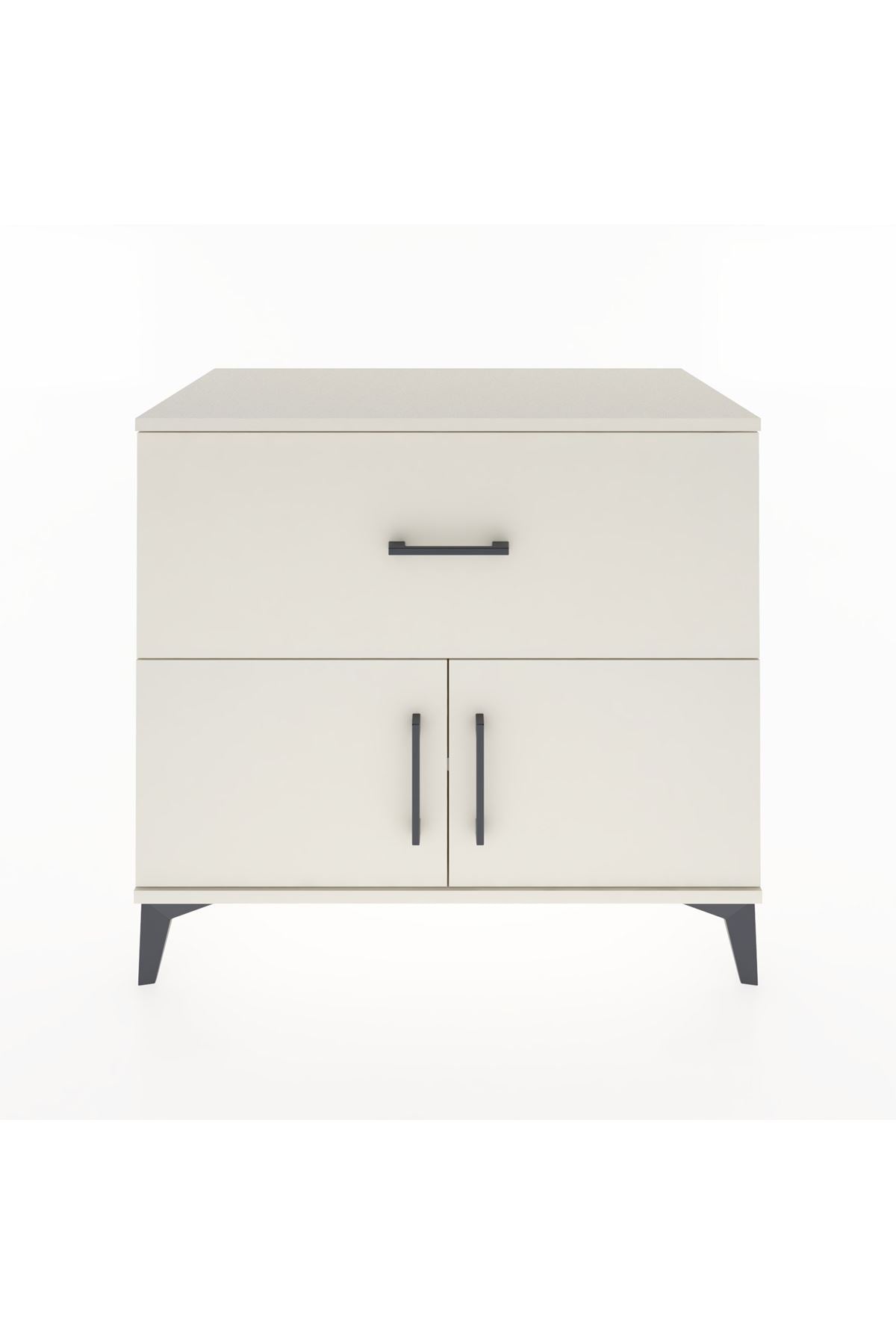 Hyperion Şifonyer Tek Raflı Tek Çekmeceli 2 Kapaklı 88x44x80 Aytaşı-Aytaşı