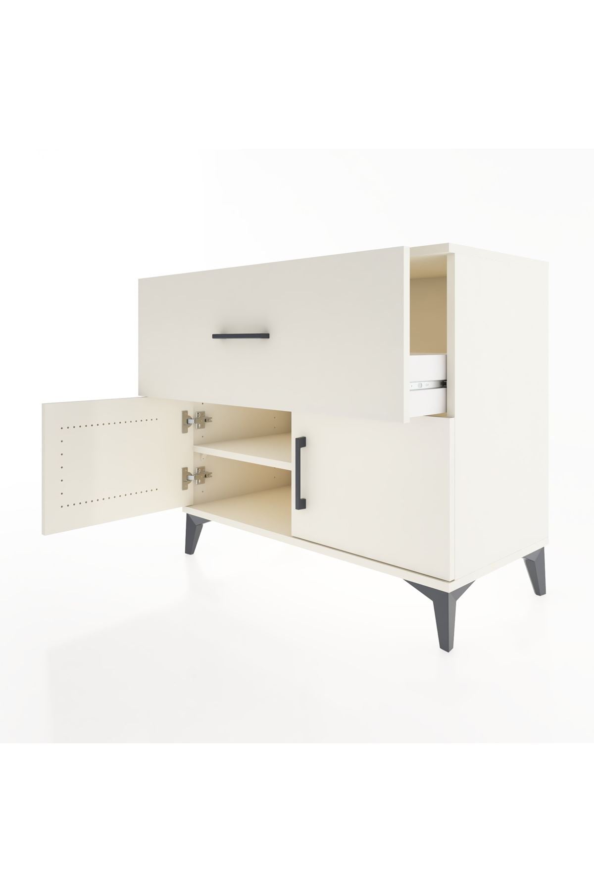 Hyperion Şifonyer Tek Raflı Tek Çekmeceli 2 Kapaklı 88x44x80 Aytaşı-Aytaşı