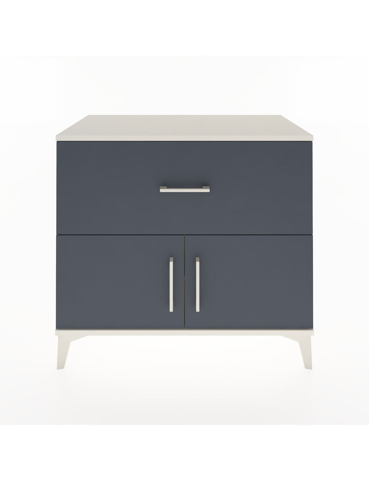 Hyperion Şifonyer Tek Raflı Tek Çekmeceli 2 Kapaklı 88x44x80 Aytaşı-Antrasit