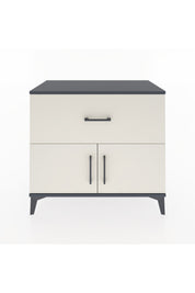 Hyperion Şifonyer Tek Raflı Tek Çekmeceli 2 Kapaklı 88x44x80 Antrasit-Aytaşı