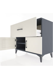 Hyperion Şifonyer Tek Raflı Tek Çekmeceli 2 Kapaklı 88x44x80 Antrasit-Aytaşı