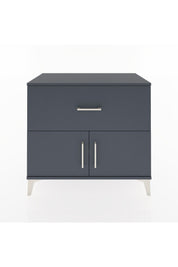 Hyperion Şifonyer Tek Raflı Tek Çekmeceli 2 Kapaklı 88x44x80 Antrasit-Antrasit